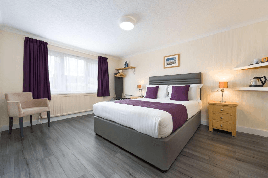 Garden terrace with valley views at Best Western Fowey Valley